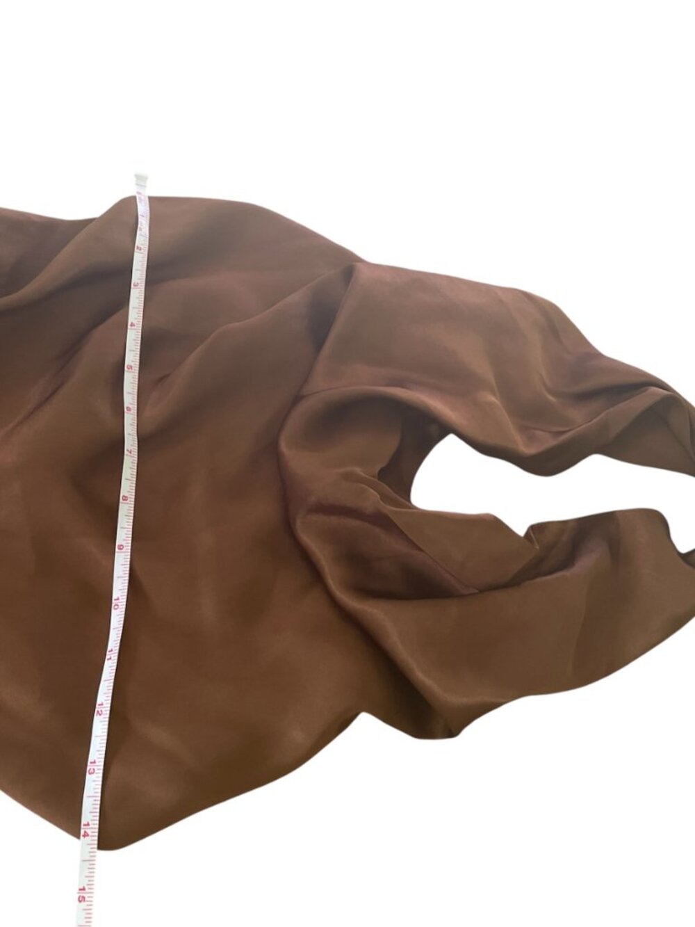 ZARA Brown Satin Halter Midi Dress XS Open Back Slit Prom Party Wedding NWT - Picture 8 of 9